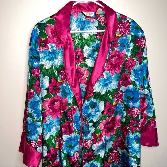 Victoria’s Secret Gold Label Vintage Floral Maxi Robe Size Small - Picture 4 of 12